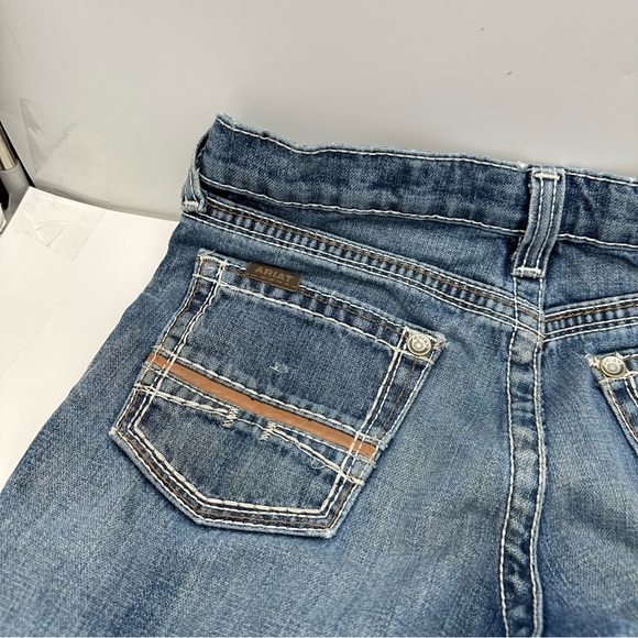 Ariat B4 Jeans Boys Size 16 Relaxed Boot Cut Denim Work Cowboy - Picture 10 of 12